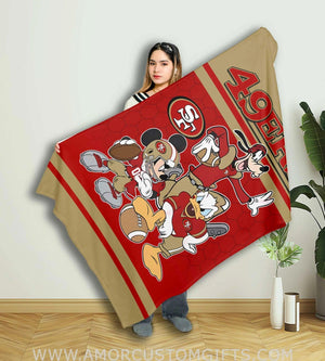 Blankets Personalized Name 49 Ers Mickey Red Boy Blanket