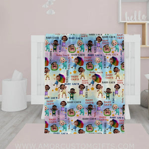 Blankets Personalized Name Baby Coco Baby Blanket Girl Boy, Baby Boy Girl Fleece Blanket, Baby Boy Girl Blanket Name for Newborn