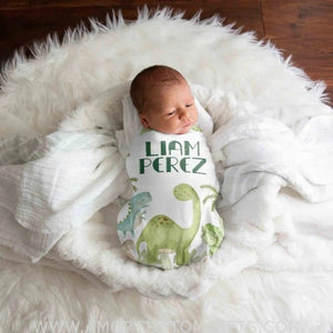 Blankets Personalized Name Dinosaur Blanket, Baby Blanket with Name for boy, Best Gift for Baby