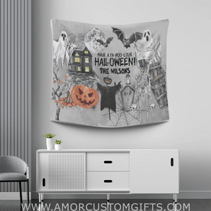 Blankets Personalized Name Fa-boo-lous Halloween Halloween Blanket