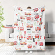 Blankets Personalized Name NC Firetruck Blanket