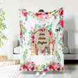 Blankets Personalized Name Tribal Woodland Animals Girl Blanket