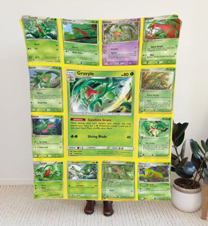 Blankets USA MADE Personalized PK Blankets, Custom Name Multi Grovyle Blanket, Anime Manga Gamer Throw