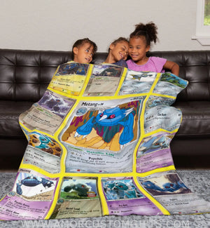 Blankets USA MADE Personalized PK Blankets, Custom Name Multi Metang Blanket, Anime Manga Gamer Throw