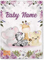 Blankets Personalized Woodland  Baby Blankets, Baby Blanket with Name for Girls, Best Gift for Baby