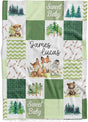 Blankets USA MADE Personalized Woodland Baby Blankets for Boys - Newborn Gift - Soft Plush Fleece