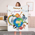 Blankets USA MADE Personalized Zoo Fleece Throw Blanket for Kids, Custom Blankets with Name Baby Blanket Gift for New Mother