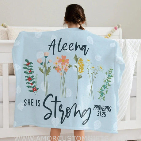 Blankets Spring Garden Personalized Baby Blanket, Baby Fleece blanket