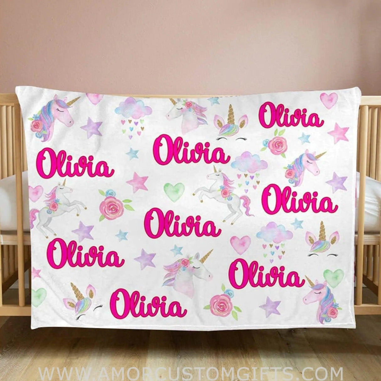 Blankets Spring Garden Personalized Baby Blanket, Baby Fleece blanket