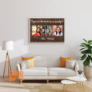 Posters, Prints, & Visual Artwork You Are The Heart Of Our Family Canvas -  Custom Photo Canvas Gift